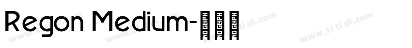 Regon Medium字体转换